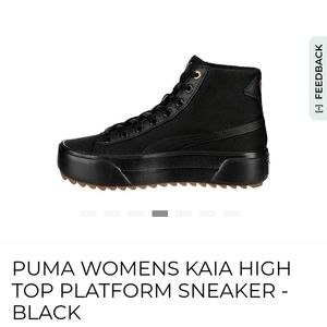 Puma Kaia platform high top sneakers black size 7.5